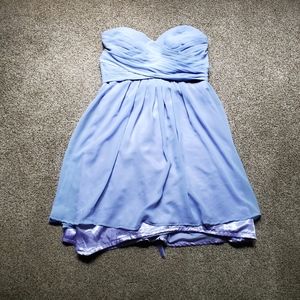 Purple Strapless Sweetheart Bridesmaid Dress